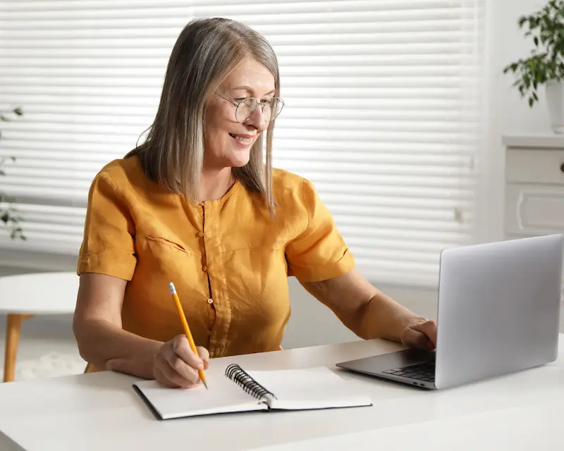 "Learning how to start an online business at 50."